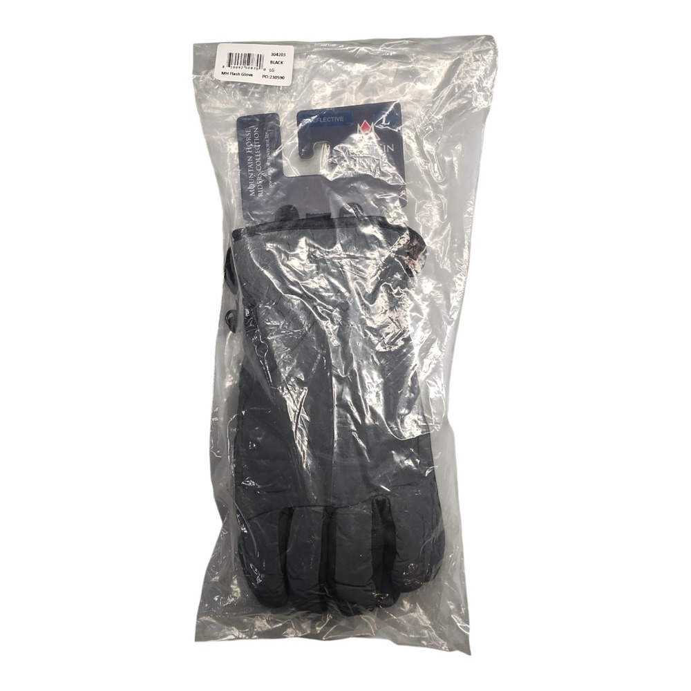 Mountain Horse Winter Flash Gloves Unisex Large Black Reflective Waterproof